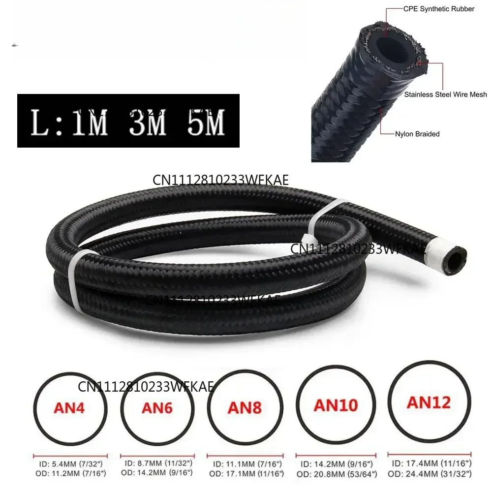 1M 3M 5M Fuel Hose Oil Gas Lin - Braided Line review and price
